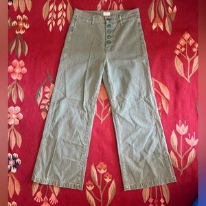 Mother Denim The Pixie Swooner Roller Flood - Cadmium Green - Size 28